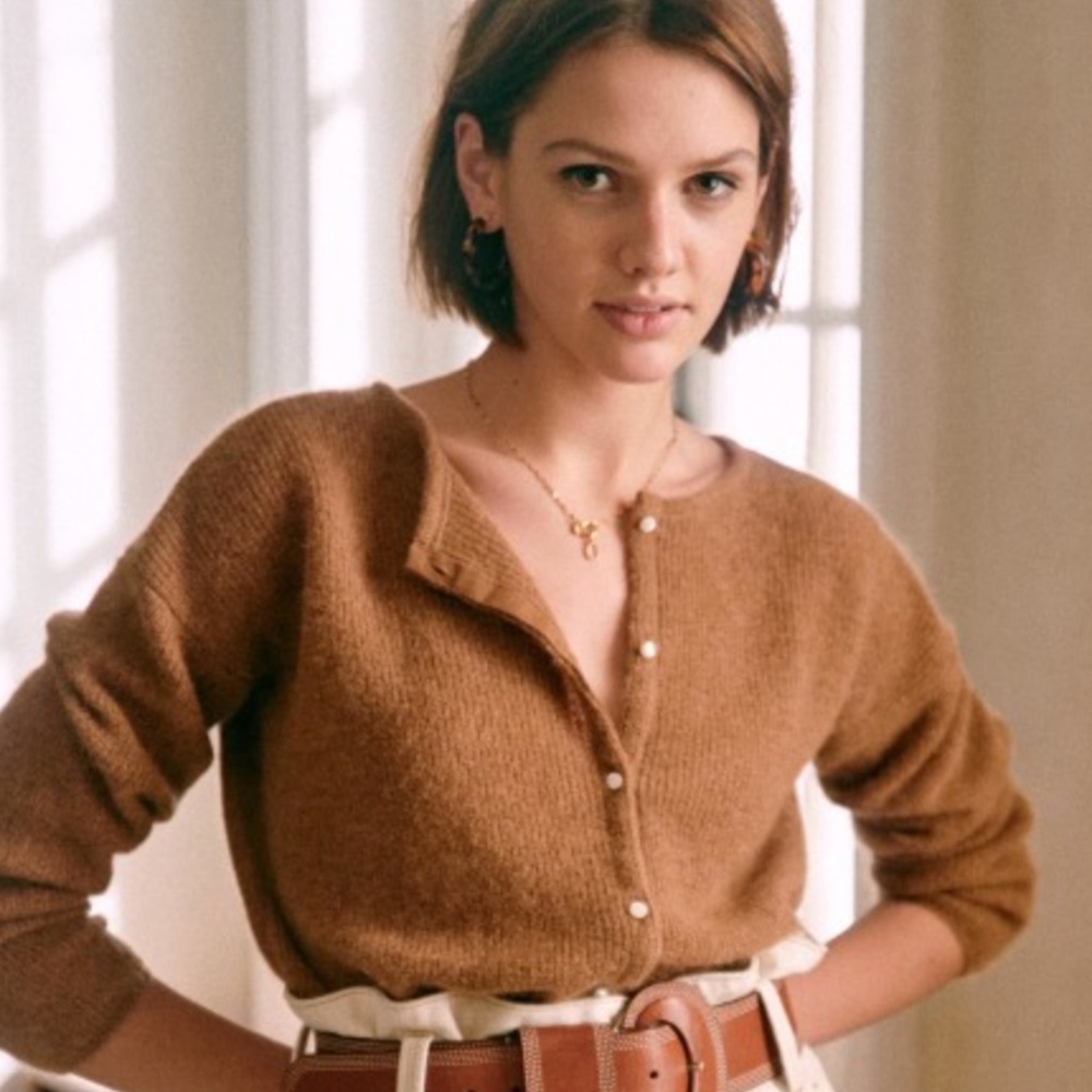 Sezane Gaspard Sweater in Camel